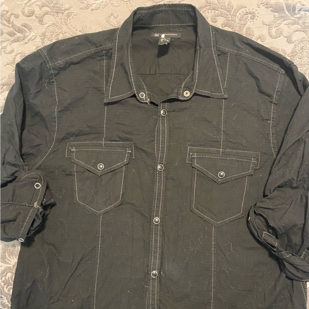 INC | Men’s Rolled Sleeve Button Down, Size L